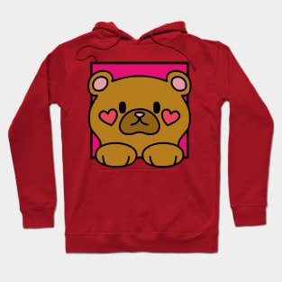 Love Cuddle Bear Pink Hoodie